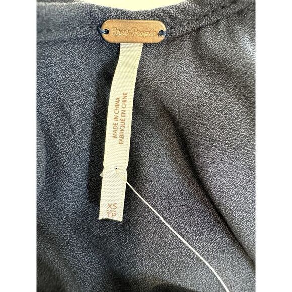 Boho Free People Fiona Maxi Dress Blue Wrap Fairy XS - Picture 6 of 9